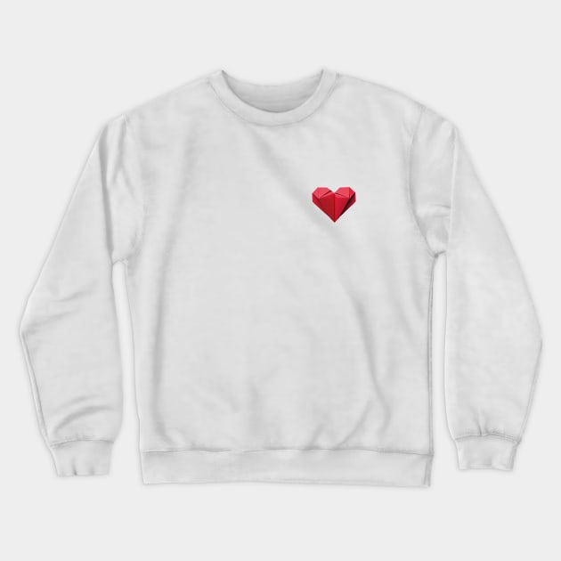 Origami Heart Crewneck Sweatshirt by TomiTee